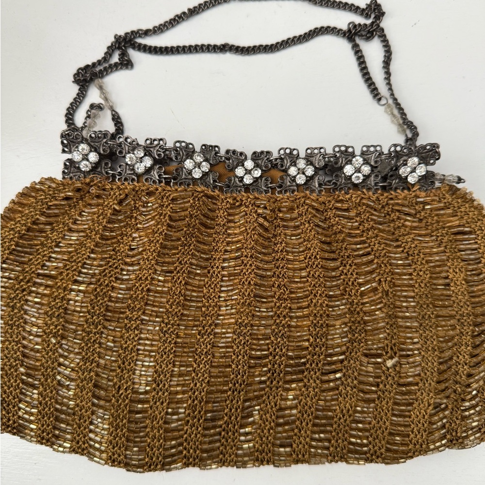 Elegant Gold Chainmail Evening Bag